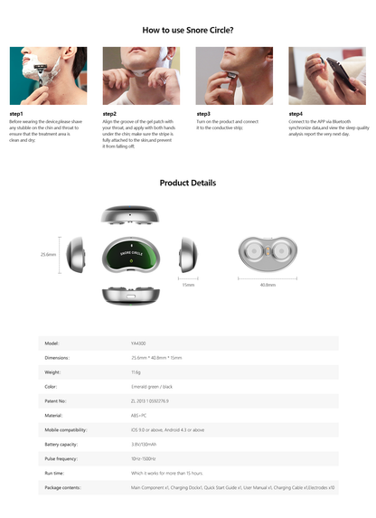 Snore Circle YA4300 Electronic Muscle Stimulator Pro